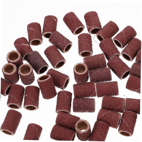 OUNONA 80 Grit Sanding Bands for Nail -Pack Abrasive Sleeves Mounted Cylindrical Grinding Heads for Manicure and Woodcarving in Saudi Arabia