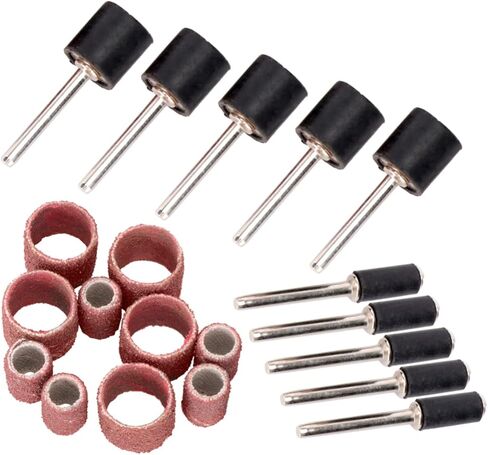 20pcs Sanding Ring Bands for Nail Drills Sandpaper Ring Polishing Accessory Set Circle Tools for Diy Sanding Circle for Wood and Metal in Saudi Arabia