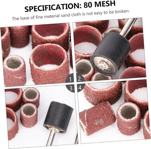 20pcs Sanding Ring Bands for Nail Drills Sandpaper Ring Polishing Accessory Set Circle Tools for Diy Sanding Circle for Wood and Metal in Saudi Arabia