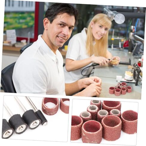 20pcs Sanding Ring Bands for Nail Drills Sandpaper Ring Polishing Accessory Set Circle Tools for Diy Sanding Circle for Wood and Metal in Saudi Arabia