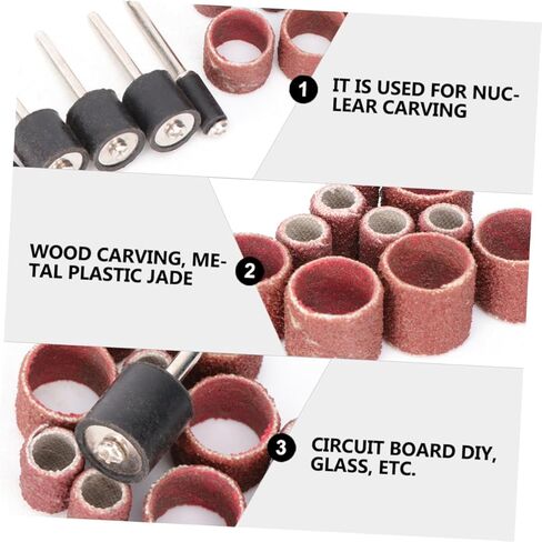 20pcs Sanding Ring Bands for Nail Drills Sandpaper Ring Polishing Accessory Set Circle Tools for Diy Sanding Circle for Wood and Metal in Saudi Arabia