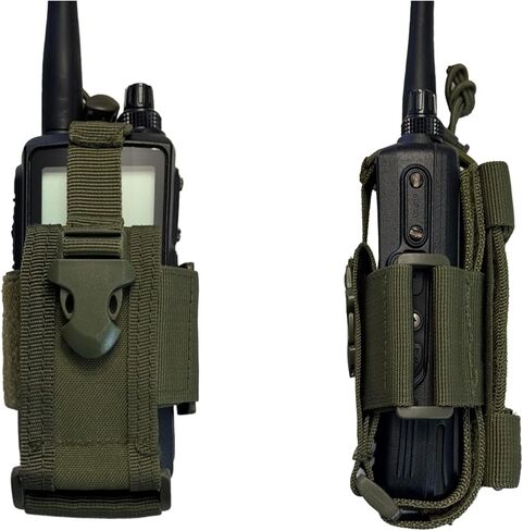 Radio Holster,Molle Radio Pouch Military Heavy Duty Radios Holster Bag for Two Ways Walkie Talkie Compatible with Motorola Baofeng Kenwood Green 2PACK in Saudi Arabia