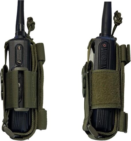 Radio Holster,Molle Radio Pouch Military Heavy Duty Radios Holster Bag for Two Ways Walkie Talkie Compatible with Motorola Baofeng Kenwood Green 2PACK in Saudi Arabia