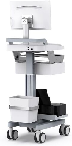 Medical Mobile Trolley Cart with Wheels, Rolling Desktop Lab Cart Height Adjustable All-in-One Computers for Hospital Dental Clinic Home Office in Saudi Arabia