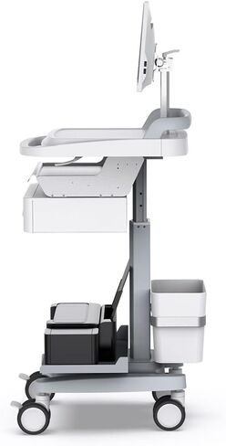 Medical Mobile Trolley Cart with Wheels, Rolling Desktop Lab Cart Height Adjustable All-in-One Computers for Hospital Dental Clinic Home Office in Saudi Arabia