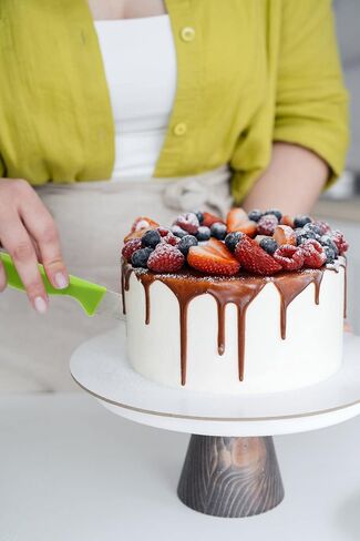 10Inch/12Inch Stainless Steel Cake Knife Plastic Handle Baking Pastry Spatulas Serrated Bread Knife Kitchen Baking Tool (12 inch) in Kuwait