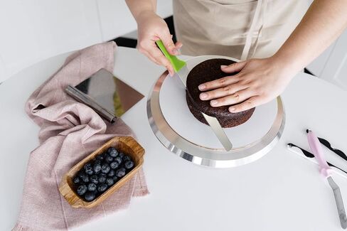 10Inch/12Inch Stainless Steel Cake Knife Plastic Handle Baking Pastry Spatulas Serrated Bread Knife Kitchen Baking Tool (12 inch) in Kuwait