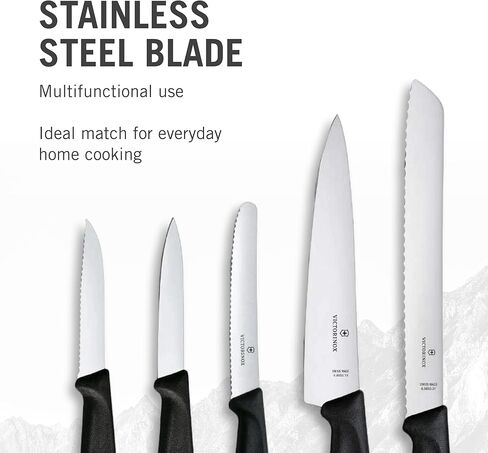 Victorinox Swiss Classic Kitchen Set - Includes Paring Knives, Carving Knife, Bread Knife & More - Premium Kitchen Accessories - Black Handles, 5-Piece Set in Saudi Arabia