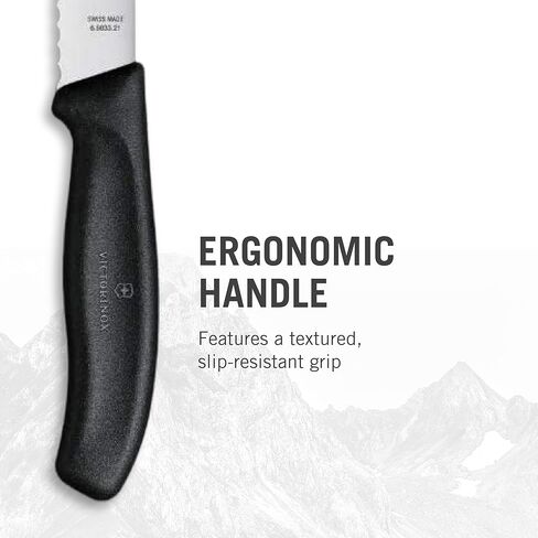 Victorinox Swiss Classic Kitchen Set - Includes Paring Knives, Carving Knife, Bread Knife & More - Premium Kitchen Accessories - Black Handles, 5-Piece Set in Saudi Arabia