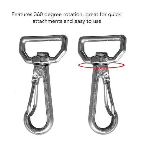 قطب العين الترباس يستقر، 6PCS الفولاذ المقاوم للصدأ قطب الربيع مشبك عالمي D حلقة الكلب المقود يستقر هوك الثقيلة حزام المفاجئة هوك للحزام، والأشرطة، والأسلاك، والحبال، والياقات الحيوانات الأليفة in Kuwait
