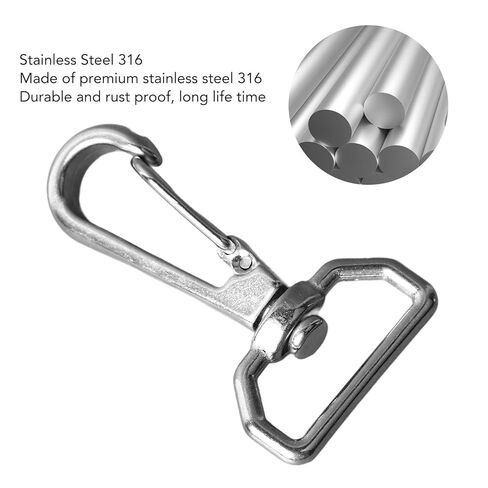قطب العين الترباس يستقر، 6PCS الفولاذ المقاوم للصدأ قطب الربيع مشبك عالمي D حلقة الكلب المقود يستقر هوك الثقيلة حزام المفاجئة هوك للحزام، والأشرطة، والأسلاك، والحبال، والياقات الحيوانات الأليفة in Kuwait