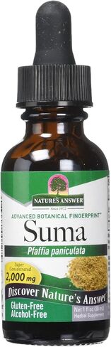 Nature's Answer Suma Root Pfaffia Paniculata Brazilian Ginseng | Promotes Overall Health & Well-Being | Gluten-Free, Alcohol-Free & Kosher Certified 1oz in Saudi Arabia