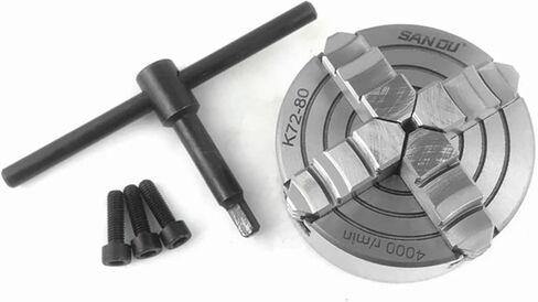 Lathe Chuck 80mm 4 Jaw Independent Chuck Mini Lathe Chuck K72-80 for Mini Lathe in Kuwait