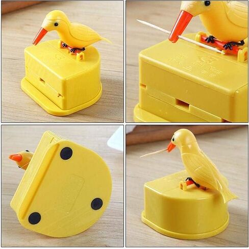 Woodpecker Toothpick Dispenser,Telescopic Toothpick Box for Home,Bird Toothpick Dispenser, Cute Little Bird Push-Type Automatic Toothpick Holder with a Toothpick Box, Kitchen Decoration in Saudi Arabia