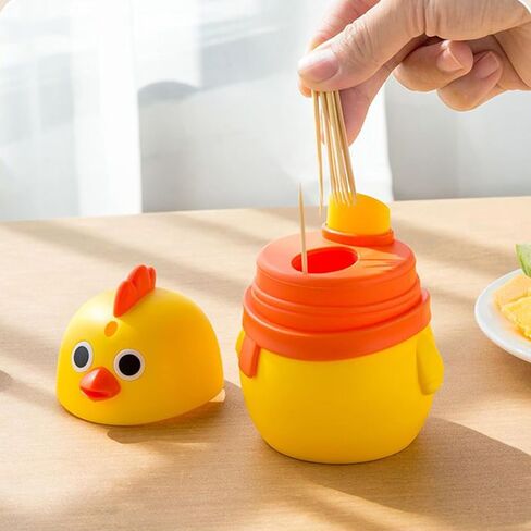 Toothpick Holder Toothpick Dispenser, Automatic Cute Chick Toothpick Dispenser for Kitchen Restaurant Hotel, Thickened Novelty Toothpicks Container, Sturdy Safe Portable Toothpick Storage Box in Saudi Arabia