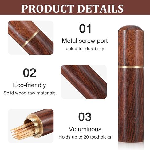 3 قطع من علبة أعواد الأسنان الخشبية، حقيبة حمل محمولة للسفر وجيب صغير لحمل صندوق تخزين لأعواد الأسنان وعصي الأذن ومسحات القطن والخرز والإبر in Kuwait