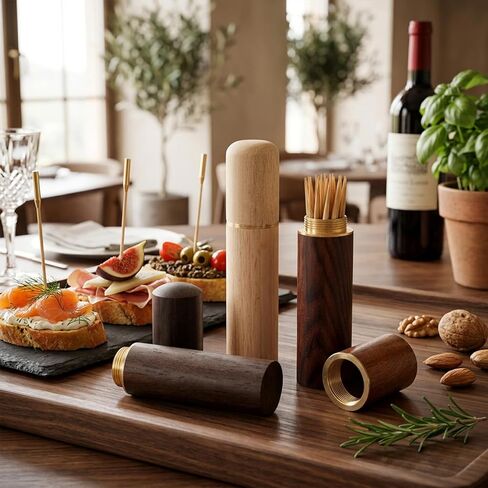 3 قطع من علبة أعواد الأسنان الخشبية، حقيبة حمل محمولة للسفر وجيب صغير لحمل صندوق تخزين لأعواد الأسنان وعصي الأذن ومسحات القطن والخرز والإبر in Kuwait