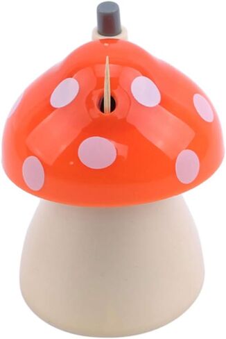 AKOAK 1 Pack Lovely Mushroom Toothpick Box Pressing Toothpick Jar Creative Home Toothpick Bottle Simple Living Room Plastic Toothpick Canning (Orange) in Saudi Arabia