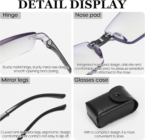 2 Pcs Auto Focus Glasses Presbyopia Glasses Intelligent Zoom Reading Glasses Anti-Blue Light Eye Protection Optics Glasses For Women & Men in Kuwait