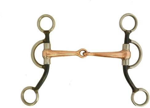 AJ Tack Short Shank Copper Mouth Smooth Snaffle Bit in Saudi Arabia
