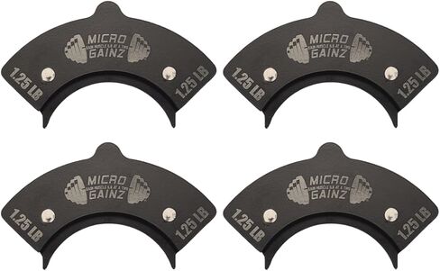 Micro Gainz 1.25LB Magnetic Weight Attachment for Snode Adjustable Dumbbells, Choose 4 or 8 Piece Magnetic Weight Plates, Ideal for Micro Loading Dumbbells, Made in USA in Kuwait