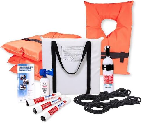 مجموعة أدوات سلامة القوارب البحرية من أكوا برو M42200، للقوارب التي يصل طولها إلى 19 قدم in Kuwait