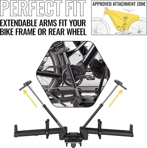 Saris Cycle-On Ebike Rack with Ramp & Wheels, Folds Flat - Hitch Mounted Bike Rack for 2 E Bikes 70 lb Each, Platform Electric Bike Carrier for Cars Trucks SUVs RVs, 1.25" & 2" Hitch Receiver in Saudi Arabia