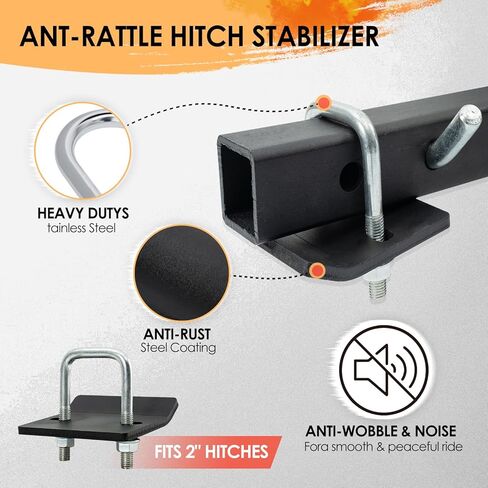 Rextact 400LBS Motorcycle Hitch Carrier Rack with 47" Loading Ramp, Anti-Tilt Design, Shock Absorption, Heavy-Duty Steel Frame, Fits 2" Receiver and 5.5" Wide Tires, Easy Load & Transport in Saudi Arabia