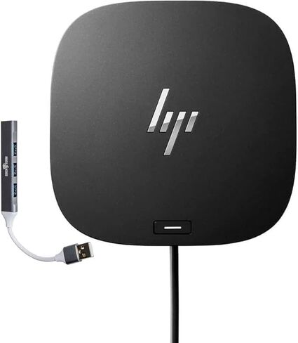 HP USB-C Essential Dock G5 (8 in 1 Adapter for USB-C and Thunderbolt-Enabled Laptops, Notebooks and PCs - Single Cable for Charging, Networking, or Data Transfers), Black in Kuwait