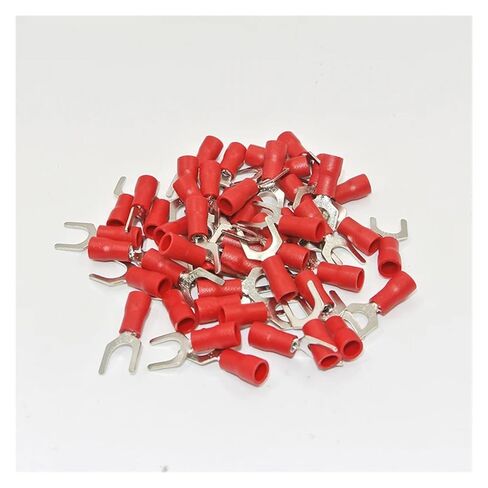 SV1.25-3.5 1000PCS Red Insulated Fork Wire Connector Electrical Crimp Terminal 22-16AWG #6 VXAXPOHZA in Saudi Arabia
