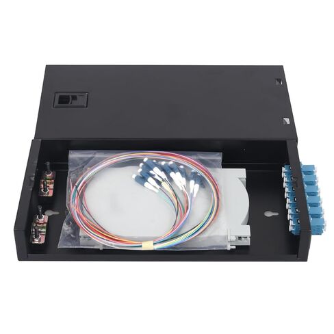 LC-UPC 6 Duplex 12 Port Wall Mount Fiber Enclosure, Singlemode LC-UPC Kit (Includes 1.2 Meter Pigtail and Fiber Coupler) in Saudi Arabia