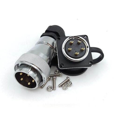 WF28 5-26 pin Industrial Electrical Power Cable Connector, Multi pins Waterproof Connector Socket IP67, Welded Male Female Aviation Bulkhead Waterproof Connector (17pin, 10A) in Saudi Arabia