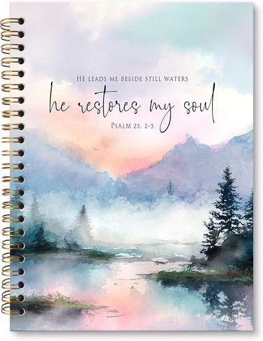 JRTW Christian Inspirational Notebook Journal ، Faith Can Can Moving Mountains Conversation Scripture Journal ، Bible Verse Notebooks for Note Taking ، Gifts Christian for Women Spiral Notebook 5.5x8.3 inch in Saudi Arabia