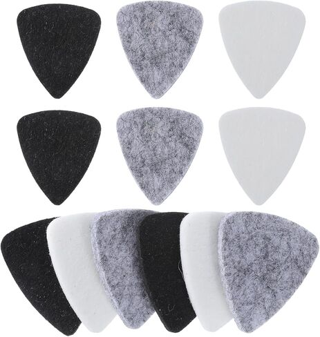 12 PCS Felt Picks for Guitar, 1.2 Inch Felt Heart Shape Pick Multi Color Pick Plectrums Thin Guitar Custom Guitars Picks Ukulele Accessories for Ukulele Bass Acoustic Electric Guitars in Saudi Arabia