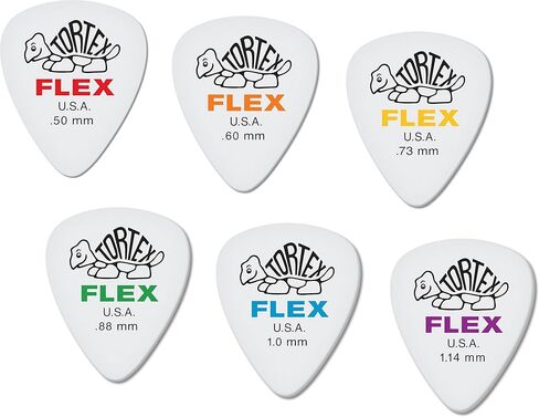 Dunlop Tortex Flex Guitar Picks Sample Variety Mix Pack (2 of each gauge) 12/Player's Pack in Saudi Arabia