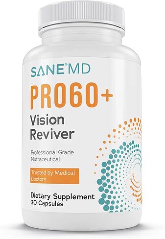 SANE MD PRO60+ Vision Reviver™ – Eye Supplement for Adults 60+ with Lutein, Zeaxanthin & Astaxanthin – 30 Capsules in Saudi Arabia