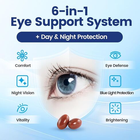 VivoNu 120pcs Lutein Eye Vitamins Supplement for Macular Health and Dry Eye, Contains Lutein, Zinc, Vitamins C/E & Zeaxanthin to Support Eye Health (120pcs) in Kuwait