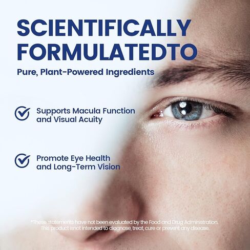 VivoNu 120pcs Lutein Eye Vitamins Supplement for Macular Health and Dry Eye, Contains Lutein, Zinc, Vitamins C/E & Zeaxanthin to Support Eye Health (120pcs) in Kuwait