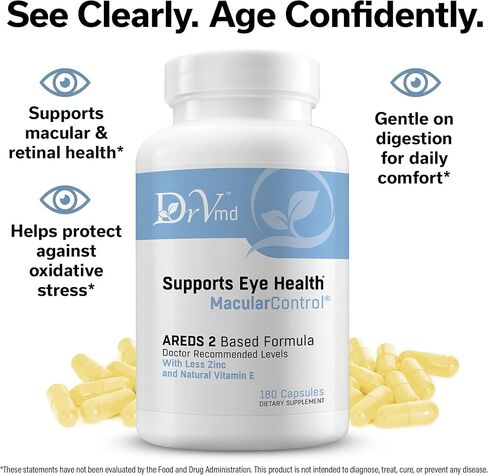 Macular Control – AREDS 2 Eye Health Vitamins with Lutein & Zeaxanthin (3 Month Supply) – Doctor Formulated with 25 mg Zinc, Vitamins C & Natural Vitamin E in Saudi Arabia