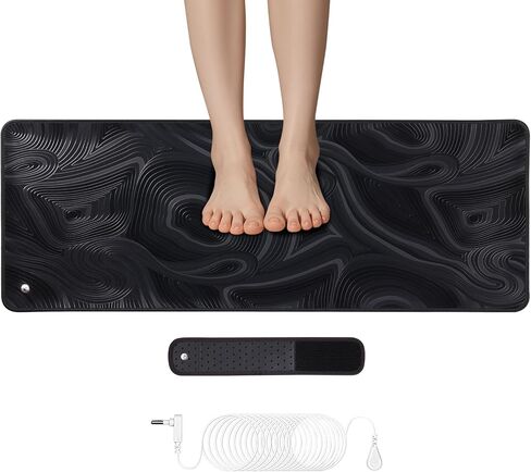 حصيرة التأريض للنوم والطاقة والتوازن والعلاج المتصل بالأرض. التأريض الداخلي في المنزل والمكتب والعمل. بما في ذلك سلك التأريض بطول 15 قدمًا وحزام معصم التأريض (26.7 × 10 بوصة) in Kuwait