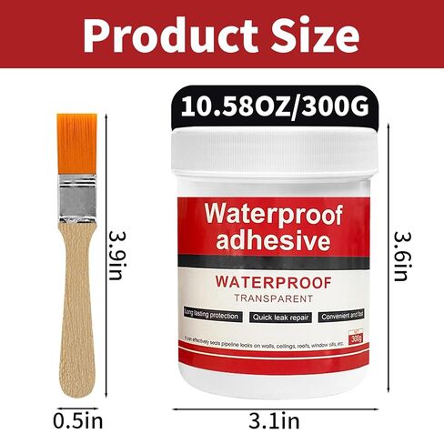 Transparent Waterproof Coating, Invisible Waterproof Agent, Suitable for Waterproofing and Anti-Seepage on Concrete and Ceramic Tile Surfaces(10.58 Oz) in Saudi Arabia