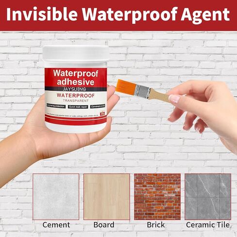 Transparent Waterproof Coating, Invisible Waterproof Agent, Suitable for Waterproofing and Anti-Seepage on Concrete and Ceramic Tile Surfaces(10.58 Oz) in Saudi Arabia