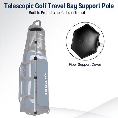 عمود دعم حقيبة سفر الجولف، ذراع قوي من سبائك الألومنيوم تلسكوبي من 4 أقسام، واقي نادي خفيف الوزن 1.3 رطل لحقائب سفر الجولف الناعمة in Kuwait