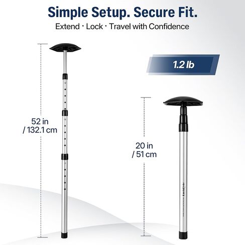 عمود دعم حقيبة سفر الجولف، ذراع قوي من سبائك الألومنيوم تلسكوبي من 4 أقسام، واقي نادي خفيف الوزن 1.3 رطل لحقائب سفر الجولف الناعمة in Kuwait