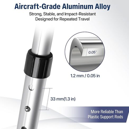 عمود دعم حقيبة سفر الجولف، ذراع قوي من سبائك الألومنيوم تلسكوبي من 4 أقسام، واقي نادي خفيف الوزن 1.3 رطل لحقائب سفر الجولف الناعمة in Kuwait
