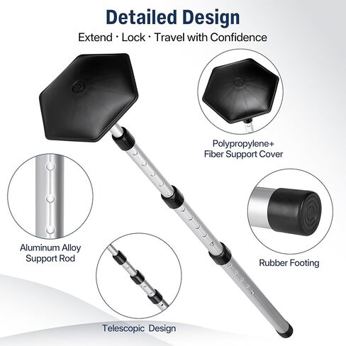 عمود دعم حقيبة سفر الجولف، ذراع قوي من سبائك الألومنيوم تلسكوبي من 4 أقسام، واقي نادي خفيف الوزن 1.3 رطل لحقائب سفر الجولف الناعمة in Kuwait
