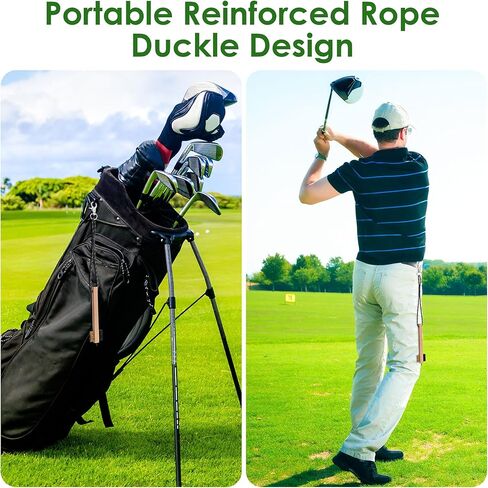 Feekoon 2 Pcs Wood Golf Club Brush, Groove Cleaner with Rope and Metal Clip, Oversized Brush Head, Heavy Duty Nylon Bristles for Cleaning Grooves on Clubs Golf Accessories in Kuwait