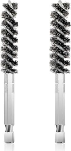 Nogeqi 2 Pack Golf Club Hosel Brush، أداة تنظيف فرشاة سلك الفولاذ المقاوم للصدأ مع مقبض سداسي لنوادي الجولف الخشبية والحديدية، متوافقة مع المثقاب الكهربائي (فضي) in Saudi Arabia