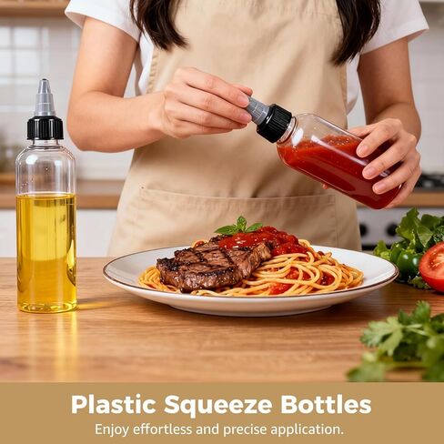 100 قطعة من زجاجات الضغط البلاستيكية، أدوات توزيع زيت الشعر الشفافة بأغطية علوية ملتوية، وموزعات بهارات فارغة مانعة للتسرب، وزجاجات صغيرة قابلة لإعادة الملء للسوائل والأحبار والدهانات والمواد اللاصقة in Kuwait