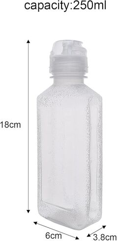 Condiment Squeeze Bottles, Ketchup Mustard Bottle with Caps Scale, Squirt Bottles for Sauces, Oil, Salad Dressings, Honey (250ml) in Saudi Arabia